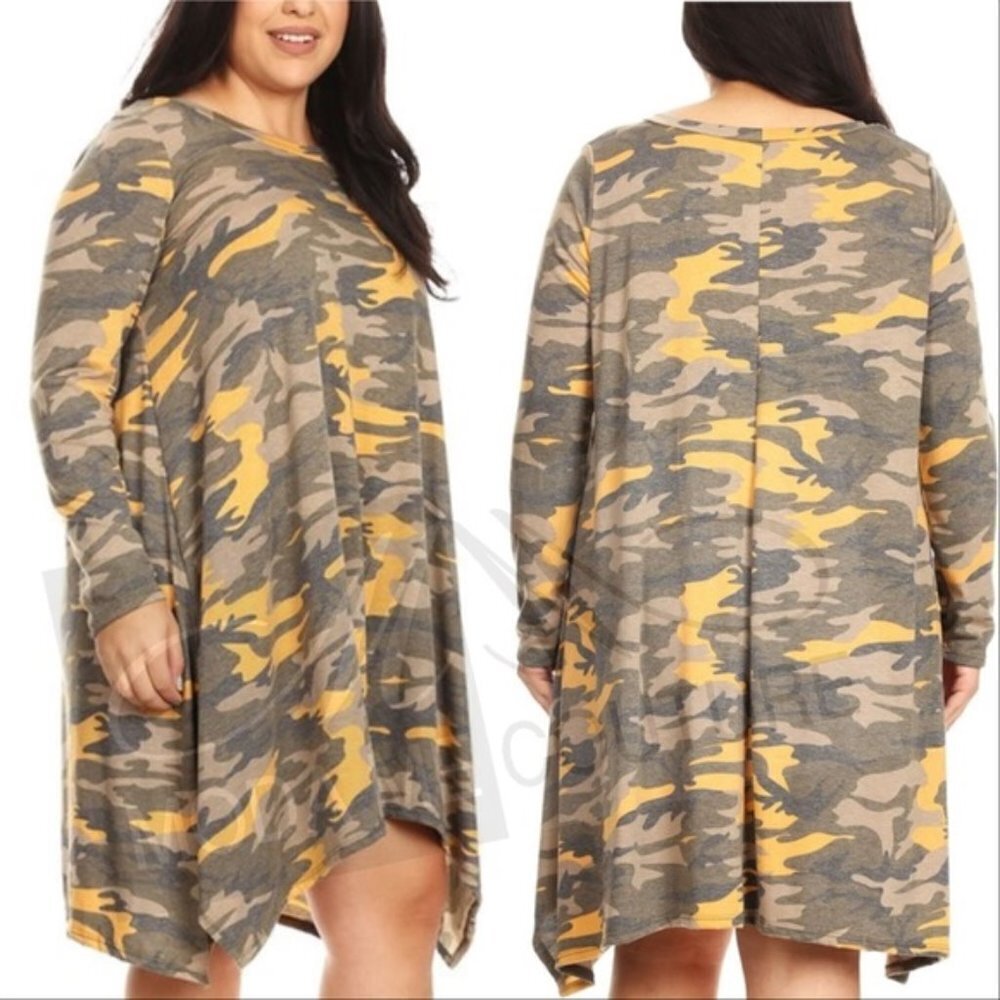CURVY Camo Print Dress